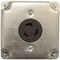 Ac Works Locking Receptacle, L6-20R, 20 A, 250V AC, 2 Pole, Flush Mount, Black FML620R - alternate 4